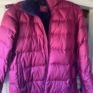 Girls LLBean puffer with hood